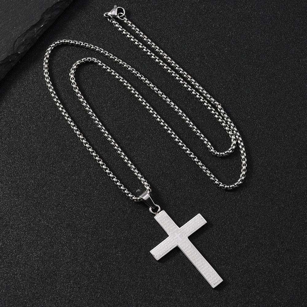 Stainless Steel Cross Pendant Necklace