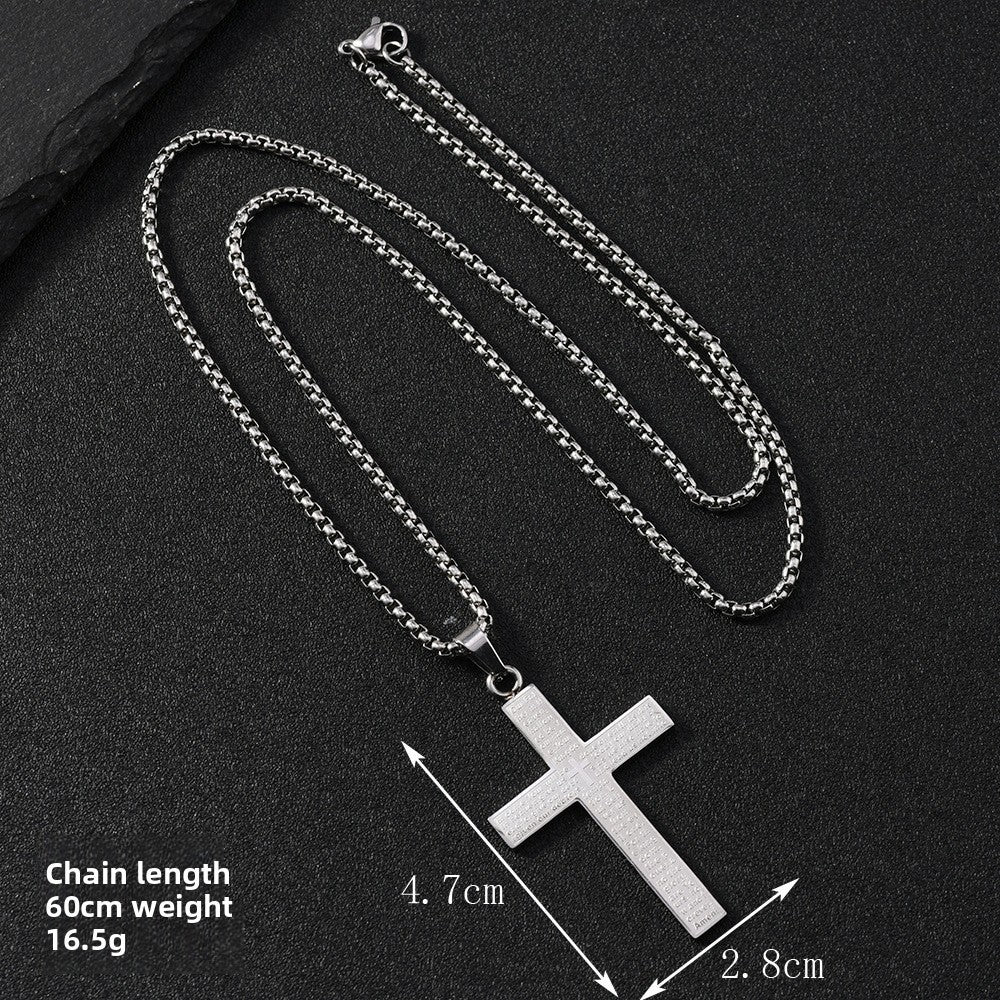 Stainless Steel Cross Pendant Necklace