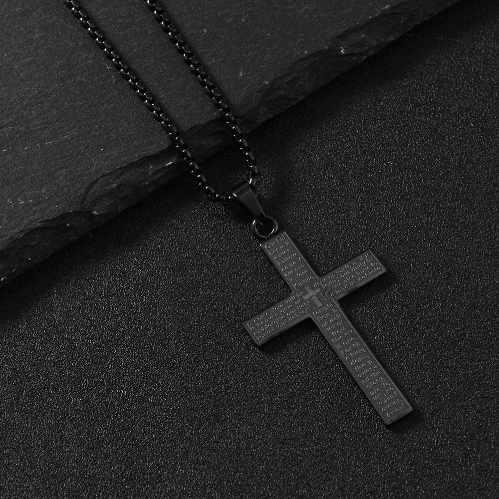 Stainless Steel Cross Pendant Necklace