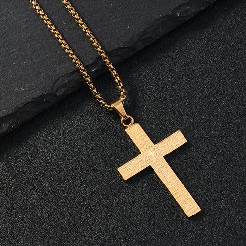 Stainless Steel Cross Pendant Necklace
